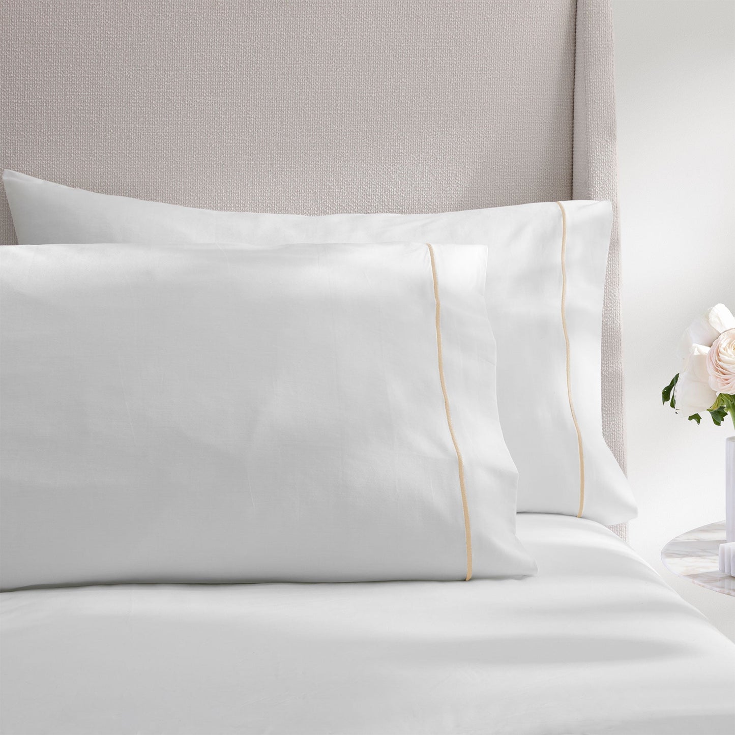 Ricamo Embroidered Sateen Pillowcase Set of 2