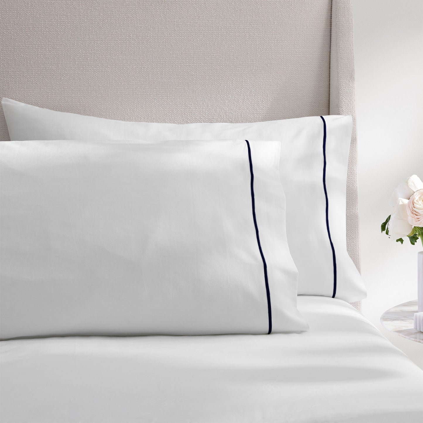 Ricamo Embroidered Sateen Pillowcase Set of 2